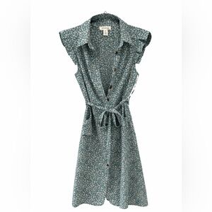 Monteau Blue Floral Midi Dress